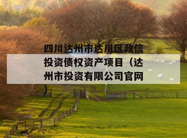 四川达州市达川区政信投资债权资产项目（达州市投资有限公司官网）