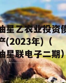 江油星乙农业投资债权资产(2023年)（江油星联电子二期）