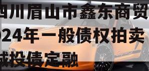 四川眉山市鑫东商贸2024年一般债权拍卖城投债定融