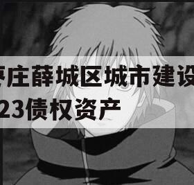 枣庄薛城区城市建设2023债权资产