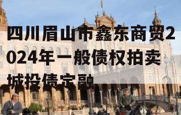 四川眉山市鑫东商贸2024年一般债权拍卖城投债定融