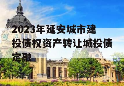 2023年延安城市建投债权资产转让城投债定融