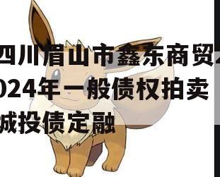 四川眉山市鑫东商贸2024年一般债权拍卖城投债定融