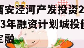 西安泾河产发投资2023年融资计划城投债定融