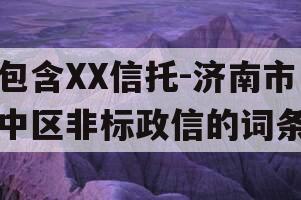 包含XX信托-济南市中区非标政信的词条