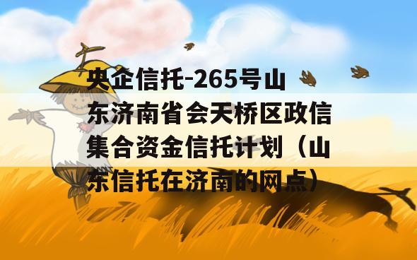 央企信托-265号山东济南省会天桥区政信集合资金信托计划（山东信托在济南的网点）