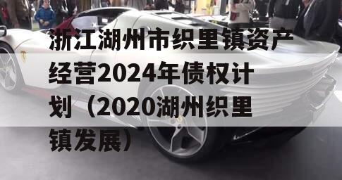 浙江湖州市织里镇资产经营2024年债权计划（2020湖州织里镇发展）