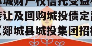 郯城财产权信托受益权转让及回购城投债定融（郯城县城投集团招标）