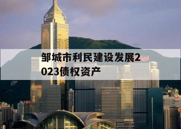 邹城市利民建设发展2023债权资产