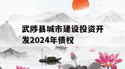 武陟县城市建设投资开发2024年债权