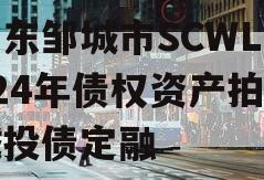 山东邹城市SCWL2024年债权资产拍卖城投债定融