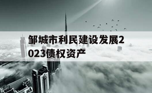 邹城市利民建设发展2023债权资产