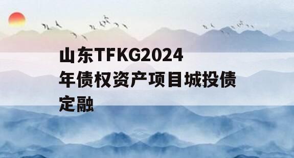 山东TFKG2024年债权资产项目城投债定融