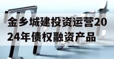 金乡城建投资运营2024年债权融资产品