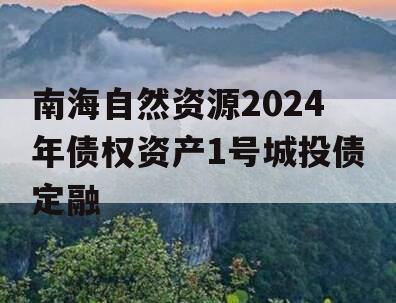 南海自然资源2024年债权资产1号城投债定融