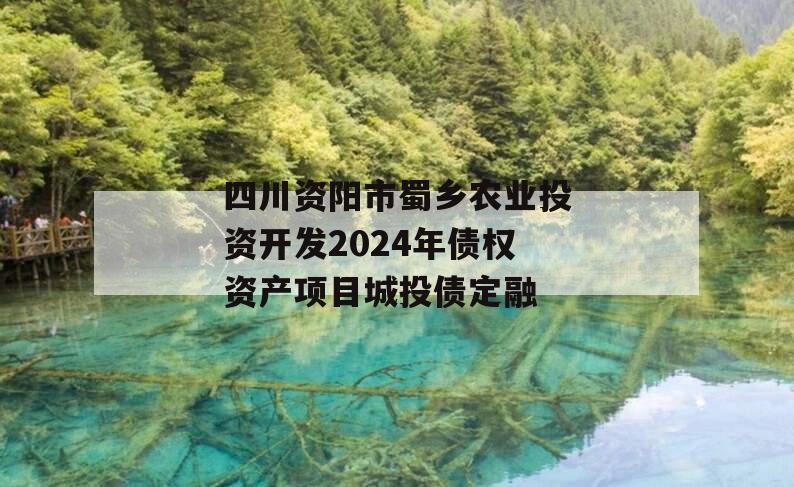 四川资阳市蜀乡农业投资开发2024年债权资产项目城投债定融