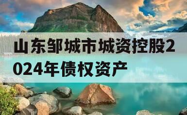 山东邹城市城资控股2024年债权资产