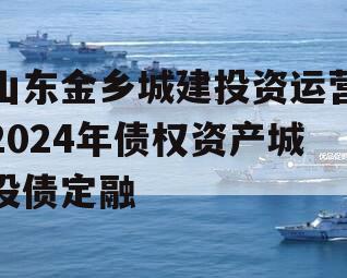 山东金乡城建投资运营2024年债权资产城投债定融