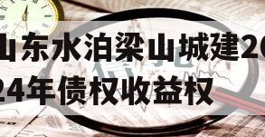 山东水泊梁山城建2024年债权收益权