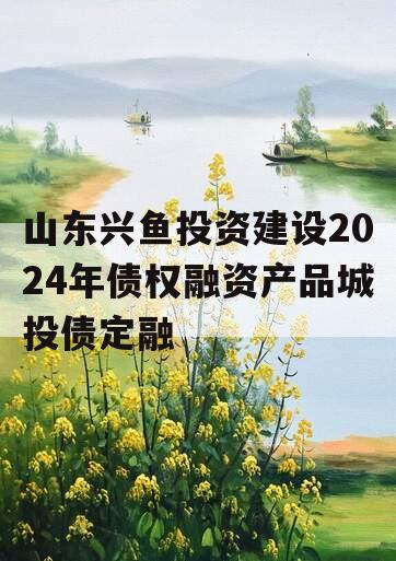 山东兴鱼投资建设2024年债权融资产品城投债定融