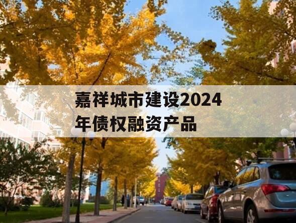 嘉祥城市建设2024年债权融资产品