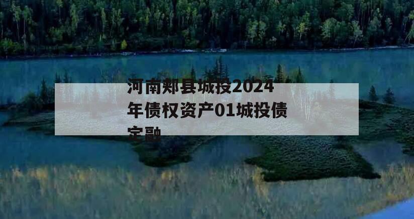 河南郏县城投2024年债权资产01城投债定融