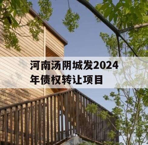 河南汤阴城发2024年债权转让项目