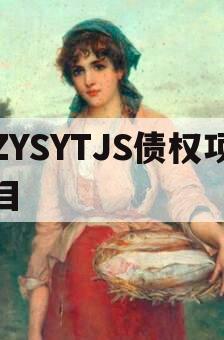 ZYSYTJS债权项目