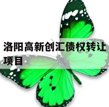 洛阳高新创汇债权转让项目