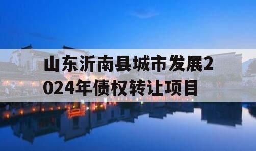 山东沂南县城市发展2024年债权转让项目