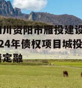 四川资阳市雁投建设2024年债权项目城投债定融