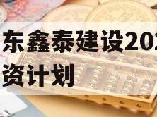 山东鑫泰建设2024融资计划