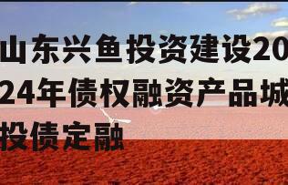 山东兴鱼投资建设2024年债权融资产品城投债定融