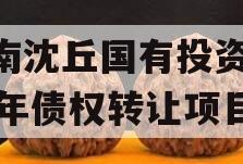 河南沈丘国有投资2024年债权转让项目