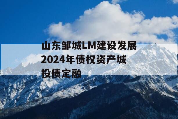 山东邹城LM建设发展2024年债权资产城投债定融